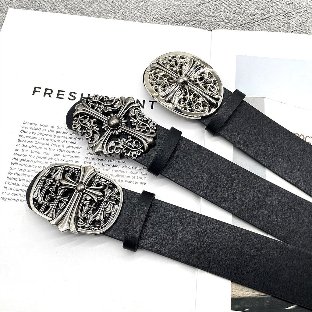 Chh Chrome Heart Belt Cross Hexagram Vine